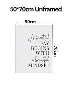 1 件励志墙贴女性人生格言办公室装饰励志女性办公室墙贴印刷女性励志格言简约主义，无框 - 彩色 - 查看 15