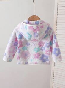 SHEIN 女婴幼儿/新生儿 0-3 岁春夏休闲百搭轻便连帽夹克 - 彩色 - 查看 2