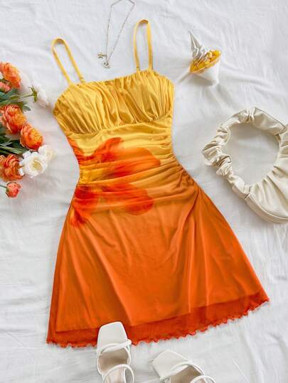 Soleia 休闲度假西部海滩婚礼宾客服装毕业早午餐女装圣帕特里克节春假复活节音乐节优雅波西米亚热带不对称蕾丝针织筒形迷你连衣裙，春夏