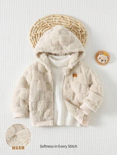 Cozy Pixies Baby Boy Hooded Long Sleeve Jacket Outerwear, Thermal Lined Thick,In Fall/Winter