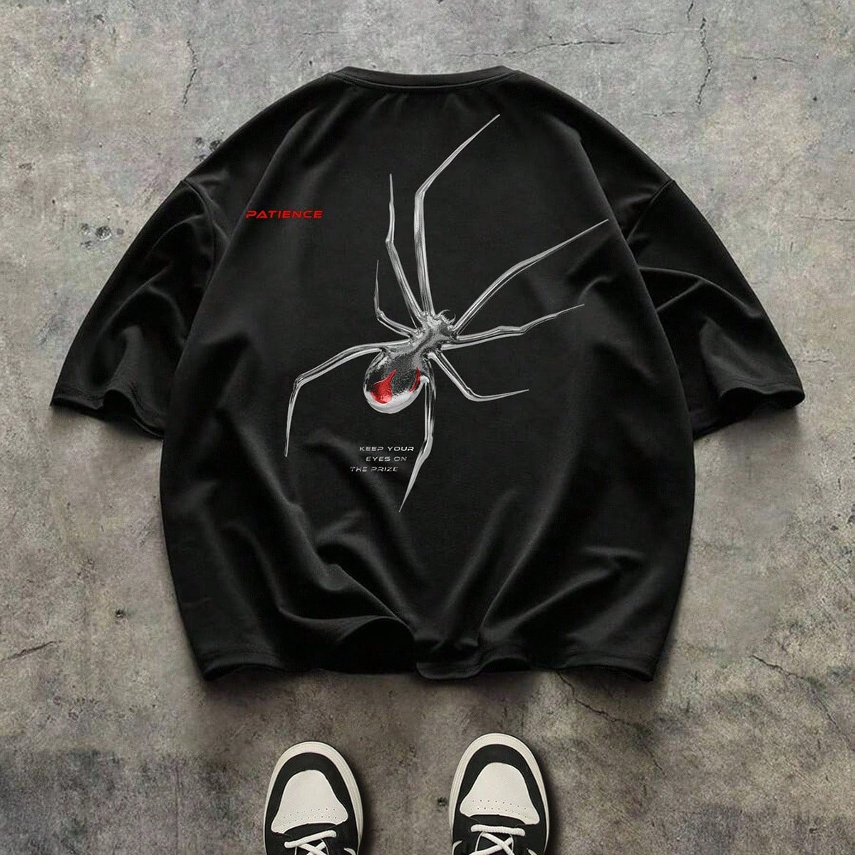 Camiseta deportiva negra de cuello redondo para hombres, de tela de punto suave con un diseño de letras mínimo, camiseta gráfica oversize, gimnasio