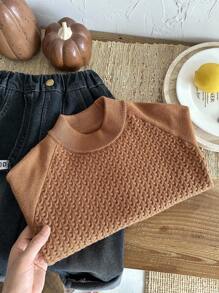 Gruby sweter żakardowy dla chłopców, khaki, bluzki codzienne, bluzka podstawowa, Halloween, vintage, czerwony, dla chłopców, czarny, kostiumy na Halloween, odpowiedni na wiosnę, lato, jesień, zimę, do szkoły, do ogrodu, na imprezę