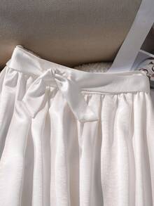 Tween Girl Elegant Solid Color Skirt, Summer