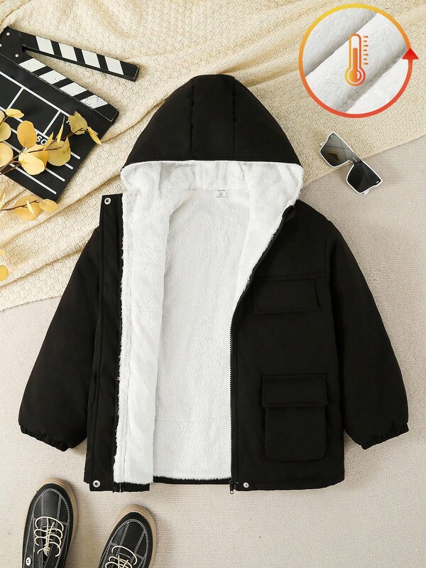 男童休闲保暖连帽冬季外套