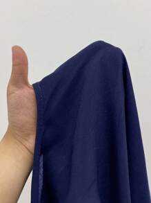 Swim Lushoire 加大码纯色无袖沙滩罩衫 - 藏蓝色 - 查看 6