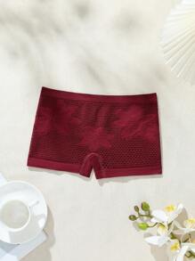SHEIN Hautfreundliche, atmungsaktive, einfarbige, sexy, nahtlose Damen Panty-Shorts - Bordeaux - Übersicht 6