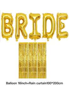 16 英寸/32 英寸新娘气球婚礼装饰玫瑰金银色新娘字母铝箔气球新娘送礼会单身派对用品最佳礼物、婚礼气球、婚礼装饰、家居装饰、房间装饰、派对回礼生日毕业生日装饰派对装饰单身派对装饰毕业装饰 - 彩色 - 查看 15