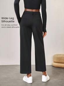 GLOWMODE 28 英寸百搭抗皱弹力小巧易穿脱工作裤，带侧袋，日常休闲办公