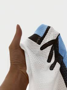 AXEPEAK 多件装街头风格V领短袖宽松数码印花男式T恤 - 藍色 - 查看 6