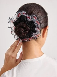 Betty Boop | ROMWE Set de 4 coleteros de mujer Betty con encaje, lunares y figuras de dibujos animados