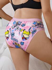 Nick 90s | SHEIN 加大尺寸卡通人物图案可爱内裤 - 彩色 - 查看 6