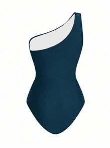 Swim Oasis 1pc Women's Solid Color Beachwear Swimsuit Cover-Up With Skirt For Summer Beach Vacation - Teal Blue - View 7