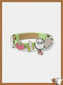 We Bare Bears X SHEIN Vòng tay da PU thời trang dễ thương họa tiết hoạt hình và chữ cái - Nhiều màu - Xem 2