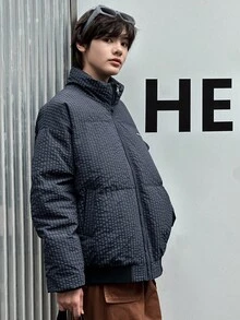 Dazy Kids 青少年（男童）秋季棉服外套 - 藏蓝色 - 查看 5