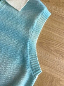 Manfinity Joysei 男士渐变色针织背心，春秋季休闲装 - 彩色 - 查看 5