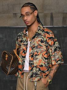 AXEPEAK 男士梭织休闲日常衬衫 - 彩色 - 查看 4