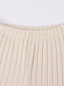 Sparklyn Tween Girl Contrast Trim Bell Sleeve T-Shirt And Flared Pants Set Fall Winter