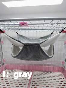 Guinea Pigs Beds 3-Layer Suspending Bed Plush Hamster Hammock Pillow For Winter Comfort Washable Chinchilla Accessory