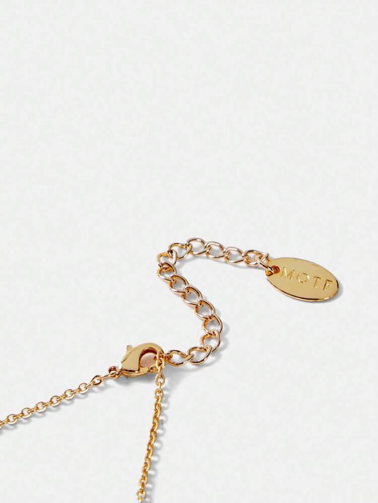 S.W.Smiley x MOTF 18K GOLD PLATED RED HEART & SMILING FACE CHARM BRACELET