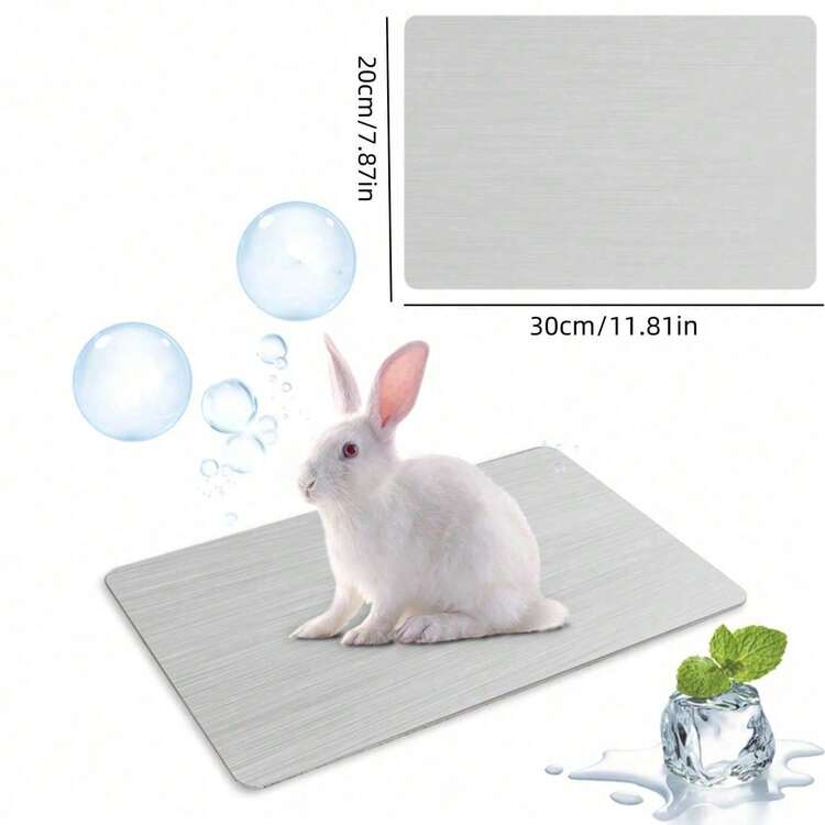 1 件仓鼠铝制冷却垫，小动物散热垫，冷却垫 - 厚金属冷却垫，夏季散热板，防止仓鼠和豚鼠中暑，理想的小宠物降温产品，适用于豚鼠、兔子 - 非常适合宠物降温和舒适！ - 彩色 - 查看 20