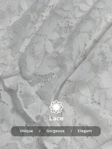 LanaWest 韩式新款不对称修身长款吊带背心，性感多层浪漫白色蕾丝细肩带，春夏 - 白色 - 查看 3