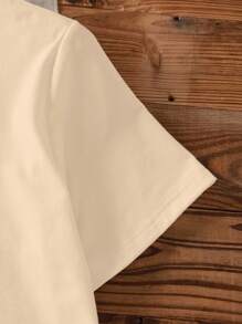 Attitoon Casual Minimalist 98 Branch Print Round Neck Short Sleeve Loose T-Shirt For Women, Suitable For Summer