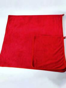 SHEIN 珊瑚绒柔软舒适，吸水快干，简洁素雅，不掉毛。干发巾1条装，家用1条浴巾或1条洗澡巾。 - 玫瑰紅 - 查看 7