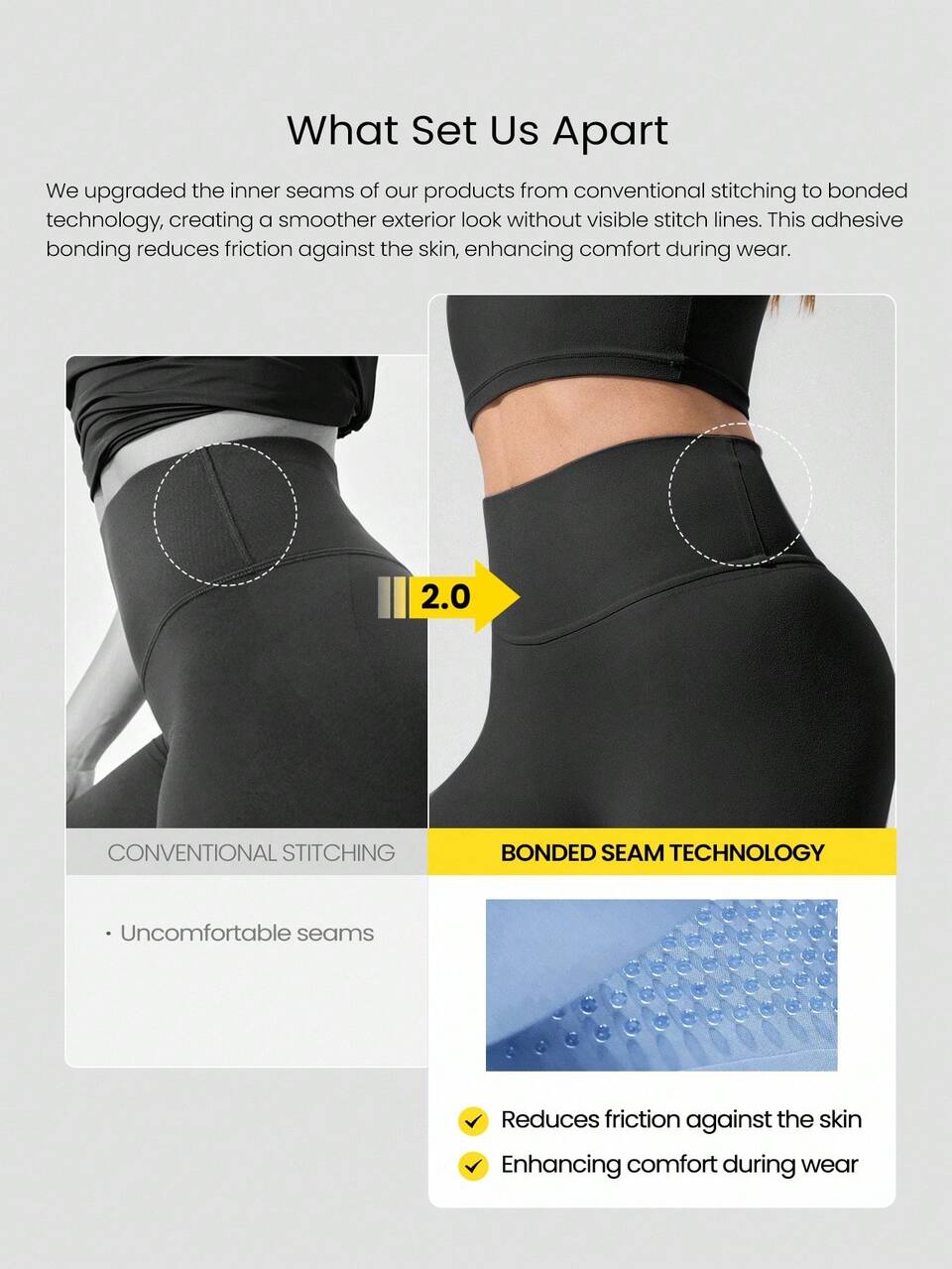 26" FeatherFit™ Seam-Free High-Waist Back Pocket Leggings