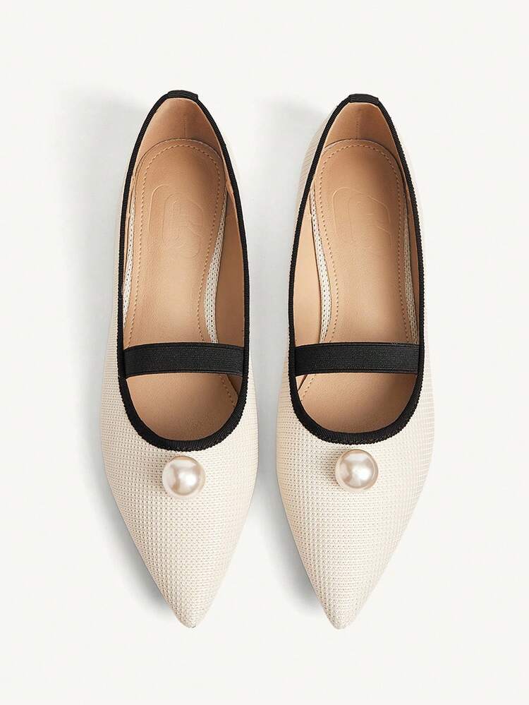 CUCCOO CHICEST Damen Spitze Zehen Wildleder Kreuz-Gummiband Flache Weiche Sohle Slip-On Lässig Loafer