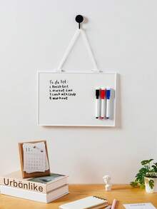1 bảng trắng xóa khô khổ A4 có dây treo tường, bảng trắng xóa khô nhỏ, bảng trắng treo tường kèm 3 bút dạ từ tính, bút xóa được cho trẻ em, viết tin nhắn có thể xóa được, vẽ, đồ dùng học tập và gia đình - Nhiều màu - Xem 1