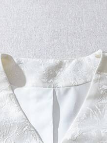 Franclia Vest vest nữ không tay thường xuyên jacquard - trắng - Xem 3