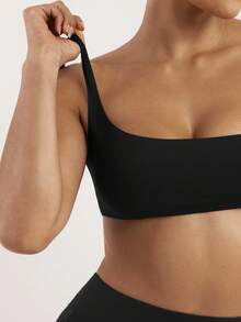 Silquee 魔力系列纯灰色宽领无袖吊带背心，休闲修身，性感女式背心+加长裙，基本款，柔软弹力亲肤面料，零压力塑身衣，双层设计，特殊拼布工艺，国际认证安全 - 黑色 - 查看 4