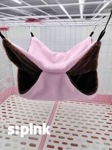 Guinea Pigs Beds 3-Layer Suspending Bed Plush Hamster Hammock Pillow For Winter Comfort Washable Chinchilla Accessory