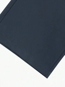 Manfinity Homme Men's Suit Pants, High-End New Design, Draping Suit Pants, Designer Fashion Casual Black Minimalist Business Trousers - Navy Blue - View 6