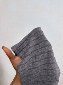 SHEIN Maternity Adjustable Waist Skinny Bell-Bottom Long Pants With Super High Waist - Dark Grey - View 7