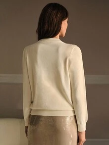 MOTF PREMIUM CÁRDIGAN CON BORDADO DE STRASS - Albaricoque - Ver 5