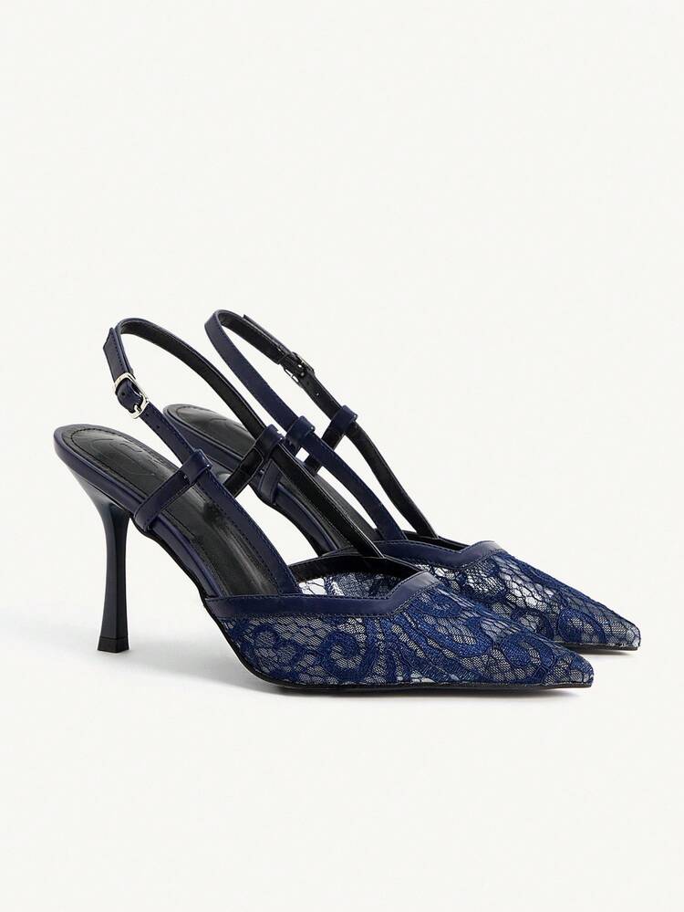 CUCCOO CHICEST Women's Fashion Elegant Lace High Heel Pumps For Christmas Elegant Shoes Wedding Shoes Summer Shoes Bride Shoes