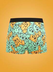 NotGurli 4pcs/Set Cartoon Bear Print Casual Boxers For Men