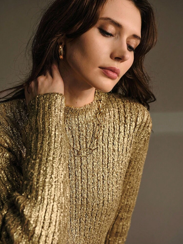 RIB-KNIT PULLOVERS SWEATER FOR AUTUMN & WINTER