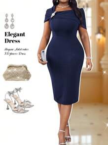 Fleurora Spring And Fall Autumn And Winter Elegant Party Wedding Cocktail Party Christmas Navy Blue Purple Asymmetrical Neck Rhinestone Bodycon Dress Plus Size Dresses Dresses For Women Elegant Dresses For Women Wedding Guest Dress Women Black Dresses For Women,Fall Dresses For Women Dresses For Women Elegant