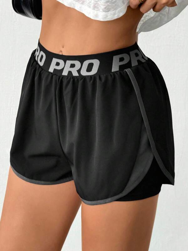 Easithlete Women's Basic Yoga Shorts, Minimalist 2 In 1 Design