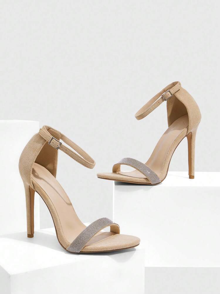 CUCCOO SZL Women's Fashionable Elegant High Heel Sandals With Rhinestone Decoration