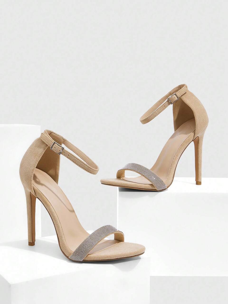 CUCCOO SZL Women's Fashionable Elegant High Heel Sandals With Rhinestone Decoration