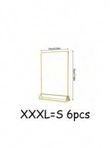 Factory Stock Acrylic Gold-Edged Table Cards, Transparent Color Triangular Dining Table Signs Set.