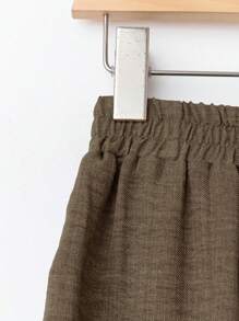 Rusticease 女士纯色松紧腰阔腿宽松休闲裤