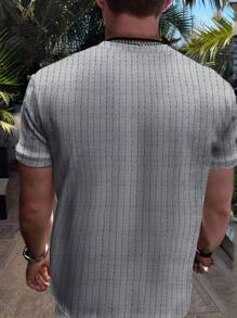 Manfinity Homme 男士休闲纯色圆领短袖 T 恤，夏季