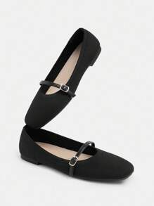 Ressula Fashionable Leopard Print Comfortable Flat Shoes For Women Spring Shoes Spring Break Easter Summer Shoes Vacation Shoes Ballet Fats Ballerina Shoes - Black - View 5