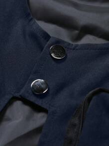 PAVTROS 男士骷髅印花口袋休闲背心，万圣节度假夏秋季外出街头背心，送给朋友、丈夫、男朋友的礼物加重背心男士背心海军蓝背心科技背心骷髅背心图案背心 - 藏蓝色 - 查看 4