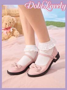 Dola Lovely Nuevos zapatos de mujer con tacón grueso, zapatos planos sexys para fiestas - Rosa - Ver 3