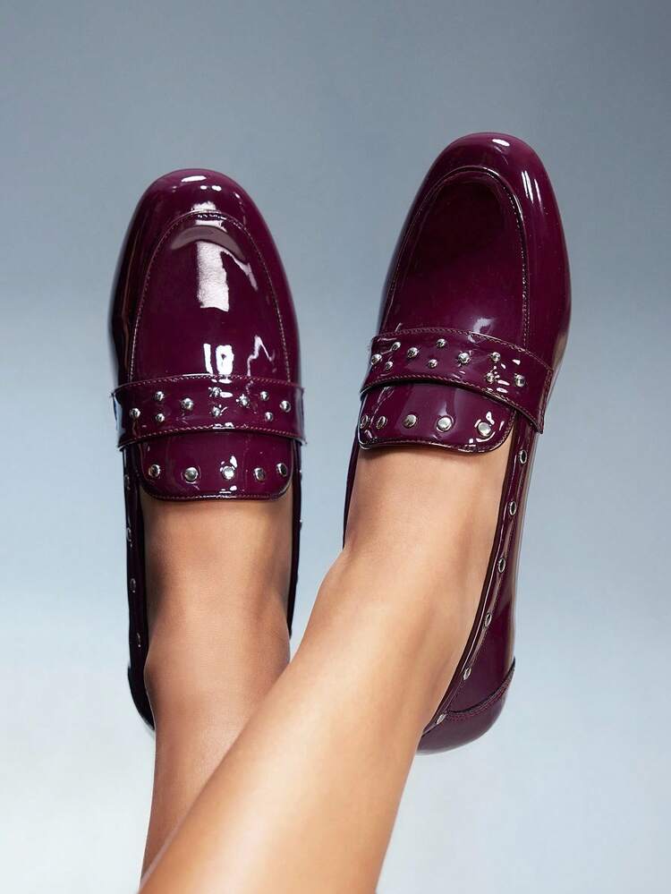 CUCCOO GRLICON Women's Flat Loafers, Motorcycle Style, Y2K, Cool Girl, Back To School, Halloween, Christmas, Party Outfit